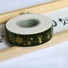 Cinta de Terciopelo Estampada en Oro Estilo Nuevo Estilo Navideño Cinta Decorativa Navideña Material para Lazo de Caja de Regalo Empaque de Regalo