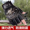 Luvas Meio Dedo Luvas Masculinas para Montanhismo ao Ar Livre Protetores de Punho para Ciclismo Antiderrapantes Respiráveis Novas Luvas de Pirata Resistentes ao Desgaste
