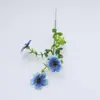 Flores plásticas artificiais de eucalipto e violeta transfronteiriças para arranjos florais de casamento e casa, buquês de plantas artificiais para decoração