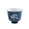 Taza de té de bambú pintada a mano pura azul blanco Miyan taza de té para el hogar taza individual cerámica hecha a mano llanta delgada taza maestra
