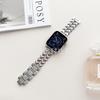 Adecuado para Apple Watch S10 Apple Watch Metal de Aleación de Zinc en Forma de Corazón de Doble Fila Correa de Muñeca Moda en Forma de Corazón
