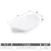 Plato largo de imitación porcelana plato de melamina para hotel restaurante irregular blanco con forma plato de plástico para snacks plato creativo comercial