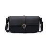 Bolsa Transversal para Mulheres, Novo Estilo Horizontal de PU de Alta Qualidade com Fivela, Grande Capacidade, Bolsa de Ombro Transversal Simples para Mulheres