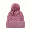 Gorros de Otoño e Invierno para Mujer, Gorros de Punto con Forro de Felpa de Moda Estilo Coreano, Cálidos y a Prueba de Viento para Montar, Venta al por Mayor