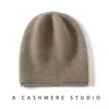 Gorro Casual y Versátil 100% Cachemira Pura Engrosado para Hombres y Mujeres Gorro Frío Otoño e Invierno Cálido Tejido Protección para Orejas Invierno