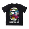 Camiseta de manga corta de la marca japonesa de moda BAPE, peso pesado de verano 240g algodón puro, camuflaje de cabeza de mono, tiburón mono, venta al por mayor transfronteriza