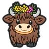 Accesorios de dibujos animados de Yak, planos, decorativos, para hacer uno mismo, sombrero de paja, bolso, linda vaca de las Tierras Altas, parche de pegamento suave, accesorios