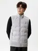 Chaleco de plumón Enbu para hombre, 90% plumón de pato blanco, cuello alto, para deportes al aire libre, casual, versátil, corte holgado, ropa de abrigo cálida