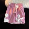 Paida Star Shorts Masculino Verão Solto Calças de Pijama Calças Casuais Juvenis Calças de Praia de Casal para Férias à Beira-mar