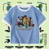 Camiseta Infantil de Minecraft Creeper Bloques de Color Manga Corta Unisex Ropa Infantil 9