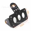 Suporte de pisca-pisca para motocicleta Harley suporte de placa traseira todo em alumínio suporte preto suporte de 3 furos