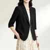 Chaqueta de Traje Corta para Mujer Petite Verano 2026 Primavera Otoño Nuevo Versátil Superior Temperamento Casual Delgado para Mujer
