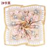 Popular Fashionável Fresco e Versátil Estampa Floral Estampada Lenço Quadrado 70 Lenço de Seda Atacado Disponível em Estoque
