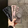 Funda Adecuada para Teléfono Móvil Samsung S25Ultra con Tacto de Piel Protección 360° Soporte Magnético Giratorio S24Fe Anti-Caída Transfronterizo A56