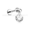Aleación de Titanio F136 Gotas de Agua Estrella Diamante Bala Dientes Internos 0.9 Dientes Labio Uña Hueso de Oreja Uña Colgante Cristal Circonita