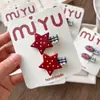 Nuevos Pasadores para el Cabello Lindos Estilo Coreano para Niños, Hechos a Mano de Tela, Dibujos Animados de Estrellas, Moños, Pinzas Laterales para Niñas, Accesorios para el Cabello