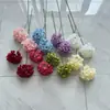 2 Cabezas de Hortensia Flores Artificiales, Flores Artificiales, Decoración de Salón de Bodas, Flores Guía de Camino, Arreglos Florales, Uso en Hotel y Hogar
