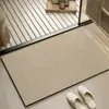 Alfombrilla de Piso para Baño Simple Francesa Absorbente de Agua para Inodoro Secado Rápido Alfombrilla de Entrada Hogar Baño Diatomeas Antideslizante En Stock