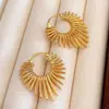 Pendientes de Diseño Exagerado Europeos y Americanos Pendientes Nuevos Únicos de Nicho Pendientes de Aro de Metal Elegantes Modernos de Gama Alta para Mujer