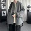 Chaqueta de béisbol pesada de punto gofre estilo japonés vintage para hombres y mujeres, chaqueta versátil casual de marca de moda para primavera y otoño, para parejas