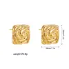 Pendientes cuadrados de línea geométrica retro de Amazon más vendidos transfronterizos, pendientes de estilo minimalista de nicho de moda para mujer