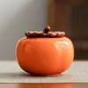 Estilo colgante frasco de caqui lata de té de cerámica frasco de reunión anual recuerdo de boda de bienes raíces caqui caqui como desees Festival del Medio Otoño
