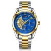 Reloj Suizo Genuino Opel Geya Trendy Reloj Mecánico para Hombre Totalmente Automático Correa de Acero Calado Impermeable Luminoso Reloj para Hombre
