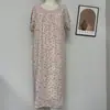 Vestido Camisón de Algodón y Seda 2026 para Mujer, Delgado de Manga Corta Larga para Primavera y Verano, Algodón Artificial de Otoño, Amigable con la Piel, Casual, Transpirable, Se Puede Usar Afuera