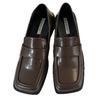 En Stock Venta al por Mayor Zapatos Nuevos Estilo Británico para Uso en Exteriores, Versátiles y de Moda, Punta Cuadrada, Tacón Grueso, Suela Suave, Mocasines para Mujer, Sandalias
