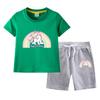 Meninos e Meninas Verão Suit 2023 Novo Verão Cartoon Algodão T-shirt de manga curta Shorts Infantil Casual Conjunto de duas peças