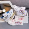 Zapatillas Deportivas Nuevas de Estilo Coreano para Niños Primavera y Otoño, Zapatos de Lona para Niños, Zapatos Casuales Versátiles de Dibujos Animados para Niñas, Zapatos de Tela de Moda