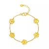 Loja de ouro com areia dourada flash dragão escama cinco flores gelo quebrado pulseira pequena flor de pêssego estilo nacional pulseira para namorada presente