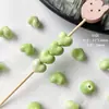 Cuentas de Cerámica Coloridas de Corazón Gordito Hechas a Mano Degradado DIY Pulsera Cadena de Teléfono Colgante Materiales Accesorios