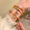 Pulsera Tejida de Cuerda de Jade de Calabaza Pequeña para Mujer Estilo Nacional Vintage Pulsera de Calabaza Nuevo Diseño de Estilo Chino Pulsera con Sentido del Diseño