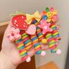 Anillos para el Cabello de Línea Telefónica Enrollable para Niños Cuerda para Atar el Cabello sin Gomas Dibujos Animados Sanrio Goma Elástica para Cola de Caballo Alta de Niñas Accesorios para el Cabello