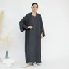 Vestido de Dos Piezas y Conjunto de Cárdigan de Color Sólido Loriy2024 LR823