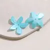 Macaron Transparente Flor de Cinco Pétalos Tridimensional de Acrílico Parche Decoración Accesorios para Pendientes DIY Piezas para Llavero