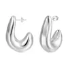 Moda Ins Estilo Hong Kong Accesorios Versátiles Personalizados Nicho Diseño en Forma de C Pendientes de Cobre de Moda de Alta Calidad Pendientes Exquisitos para Mujer