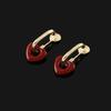 EH280 otoño e invierno Rojo amor mono clip para oreja de espiral para mosquitos diseño sin oreja hebilla de oreja pendientes aro de oreja para mujeres