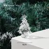 Enfeites de Árvore de Natal de Vidro Sólido Transfronteiriços, Decorações de Mesa de Natal, Artesanato Criativo para Decoração de Casa Atacado