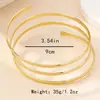 Pulsera de Brazo Circular Lisa Minimalista de Moda para Mujer Estilo Coreano Elegante Moda Nicho Retro Pulsera Redonda Joyería