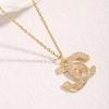 Collar Colgante de Moda Transfronterizo Aliexpress Lujo Ligero con Circonita para Mujer, Cadena para Clavícula de Gama Alta de Nicho Completamente Diamantada, Venta al por Mayor desde el Fabricante