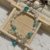 Pulsera de Jade Dorado Cuentas de Calabaza Pulsera de Cuentas Nuevo Estilo Chino Zen Estilo Antiguo Piedra Natural de Alta Calidad Pulsera de Calabaza para Mujer