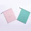 Bolsa de veludo personalizada com cordão, de um lado, para secadores de cabelo, fones de ouvido, colares, bolsa pequena portátil, pode ser impressa com logotipo