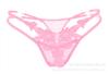 Ropa interior de tanga sexy de cintura baja para mujer con bordado de flor y doble cinturón fino, Ropa interior sexy transparente para mujer, Pantalones T
