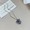 [Serenata de Flores] Colar Pingente de Íris Feminino Design de Nicho Corrente de Clavícula de Alta Qualidade Colar Versátil