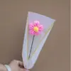 Regalos para Maestros para el Día de San Valentín y la Temporada de Regreso a Clases, Producto Terminado Individual para el Día del Maestro, Flor Tejida a Mano, Ramo de Flores Rojas Hecho a Mano con Ganchillo