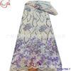 Tejido de punto suave con parche de gasa bordada de malla fina de encaje Vestido de falda de sirena europeo y americano Tejido bordado con lentejuelas