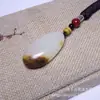 Colar Pingente de Jade Branco Afegão Natural Imitação Xinjiang Jade Hetian Semente Material com Pele Pingente de Pedra Bruta Fabricante Atacado