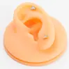 Joyería para Labios y Uñas de Aleación de Titanio para Mujeres Fila Recta Original Zircón Marquise Aretes para Lengua G23 Joyería para Piercing Corporal Venta al por Mayor